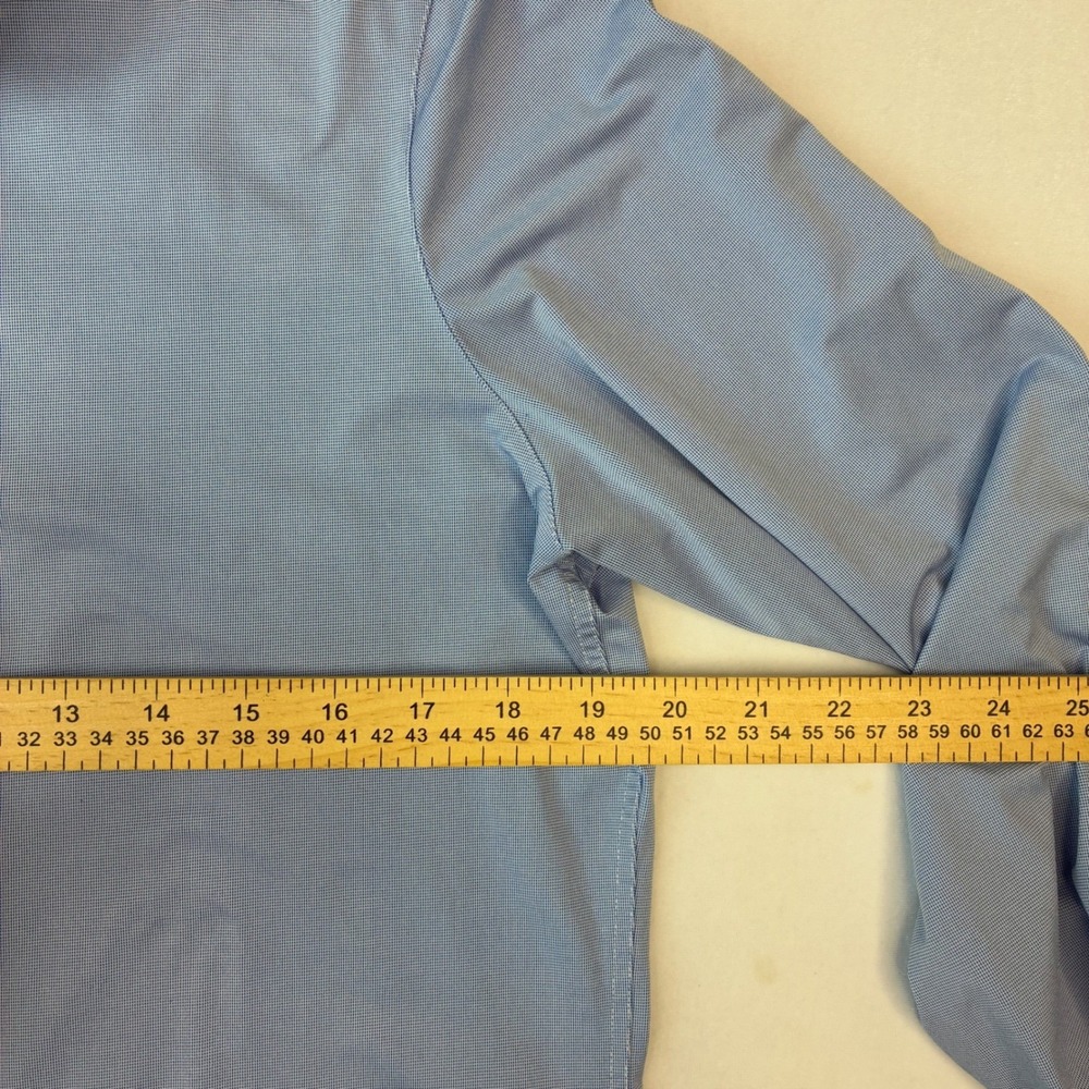 Rhone Commuter Shirt Mens Medium Blue Long Sleeve Button Up Performance Stretch - Picture 8 of 9